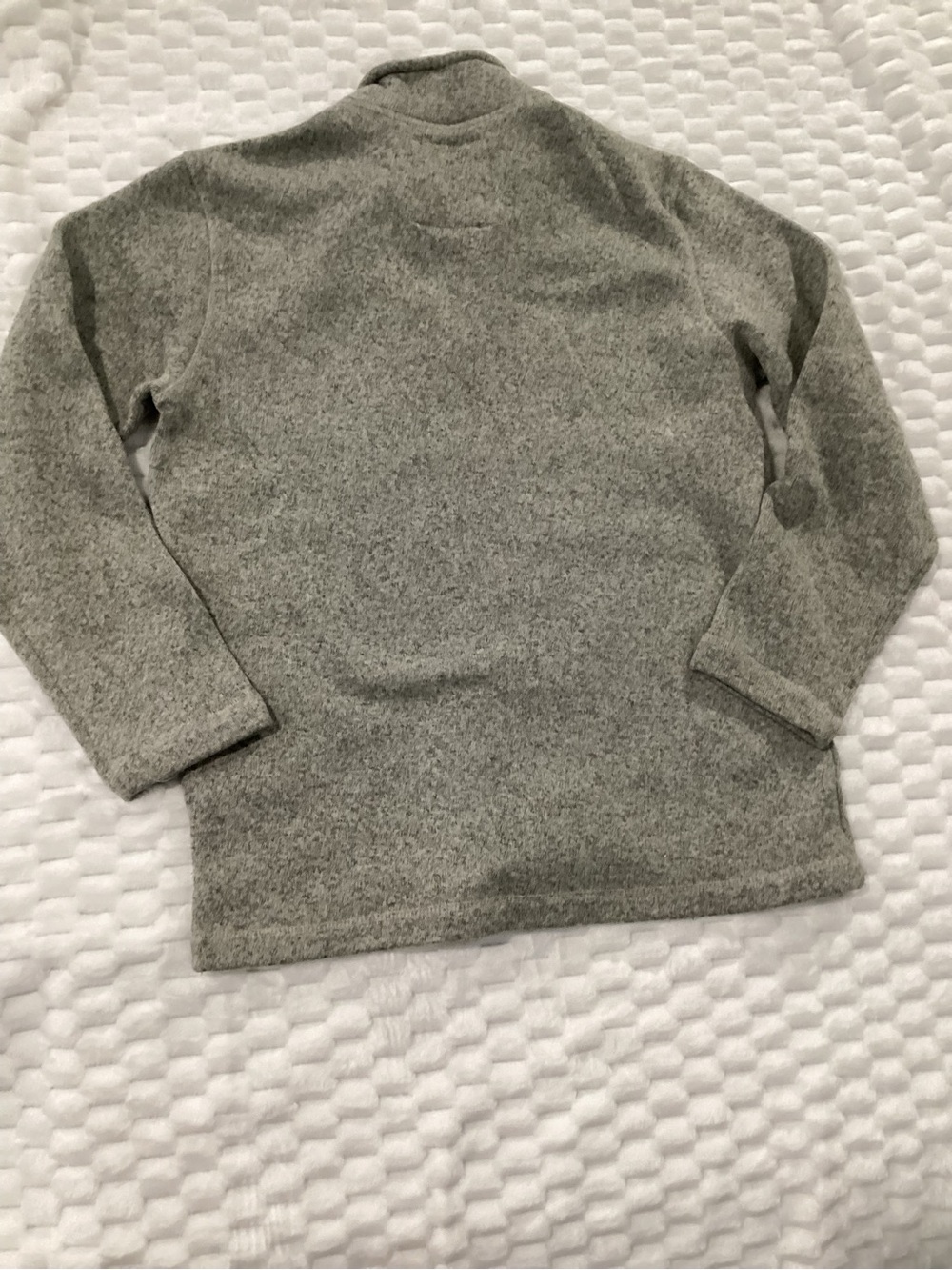 Bass Men's Light Gray Quarter-Zip Fleece Pullover - Picture 5 of 5